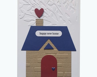 Handmade New Home Card: Embossed Brick Housewarming Card