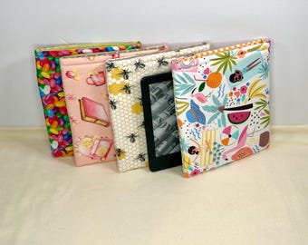 Colorful Summer Book Sleeve, Jellybean E-Reader Holder,  Bee Notebook Protector