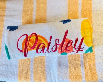 Personalized Beach Towel, Custom Pool Towel, Embroidered Personalized Terry Beach Towel, Monogramed Towel, Fast Shipping, Custom Embroidery