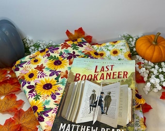 Fall Book Sleeve, Sunflower E-Reader Holder, Autumn Colors Notebook Protector