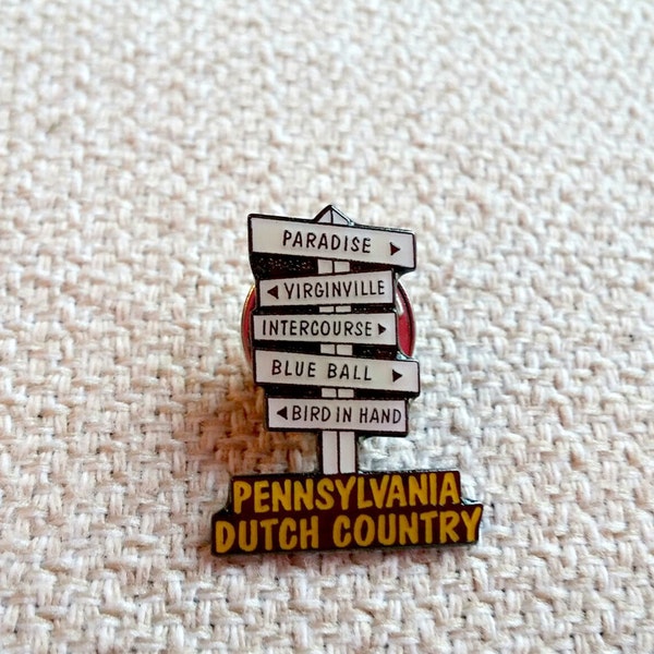 Pennsylvania Enamel Pin Dutch Country Metal Souvenir Vintage Flair Lancaster Pennsylvania Amish Country Funny Pins Travel Pins