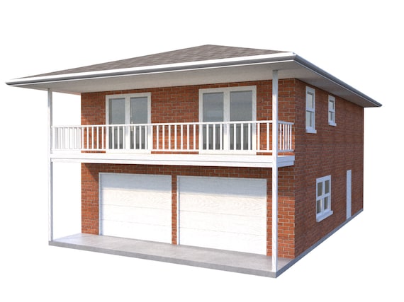 Two Car Garage Apartment Plans Diy 2 Bedroom Coach Carriage House Home Building