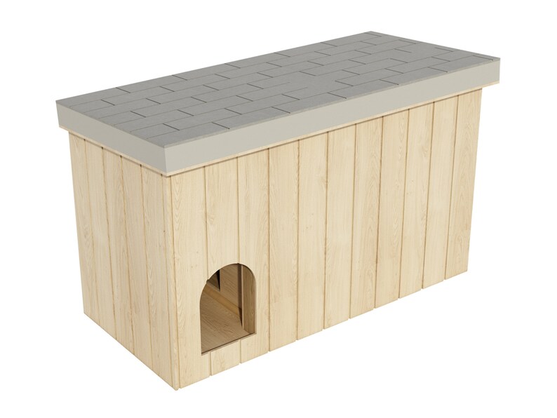 Dog House Plans Diy Large Outdoor Wooden Pet Shelter Kennel Image 0