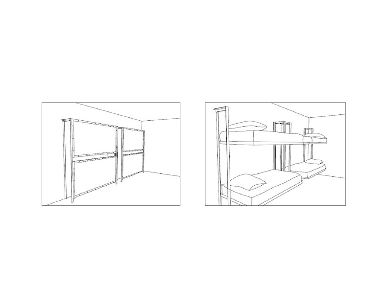 Folding Bunk Bed Plans Diy Bedroom Furniture Kids Children Build Your Own