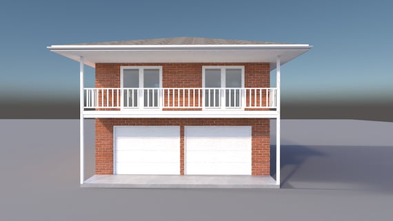 Two Car Garage Apartment Plans Diy 2 Bedroom Coach Carriage House Home Building