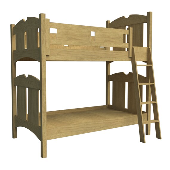 Wooden Bunk Bed W Ladder Plans Diy Bedroom Furniture Wooden Bunk Bed W Ladder Plans Diy