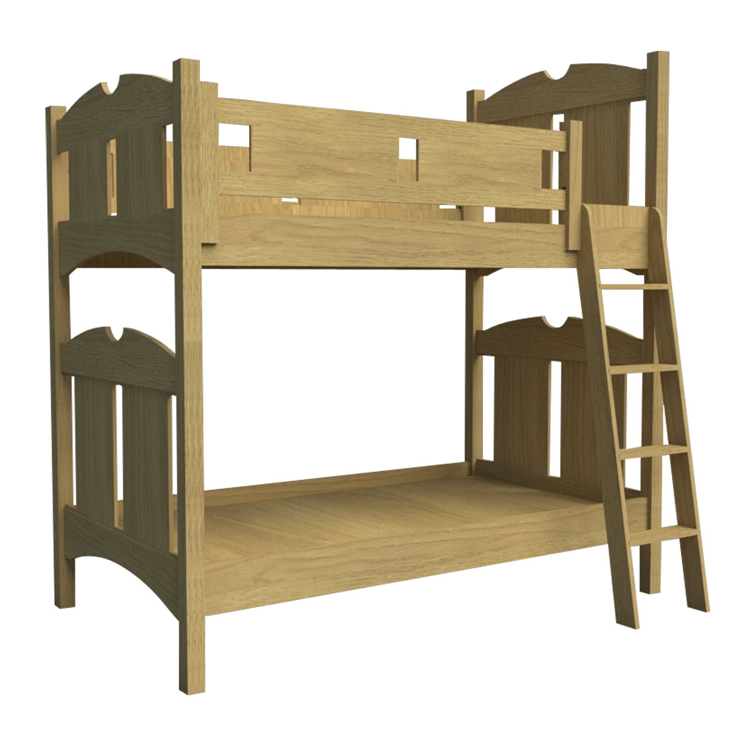 Wooden Bunk Bed w/ Ladder Plans DIY Bedroom Furniture Etsy