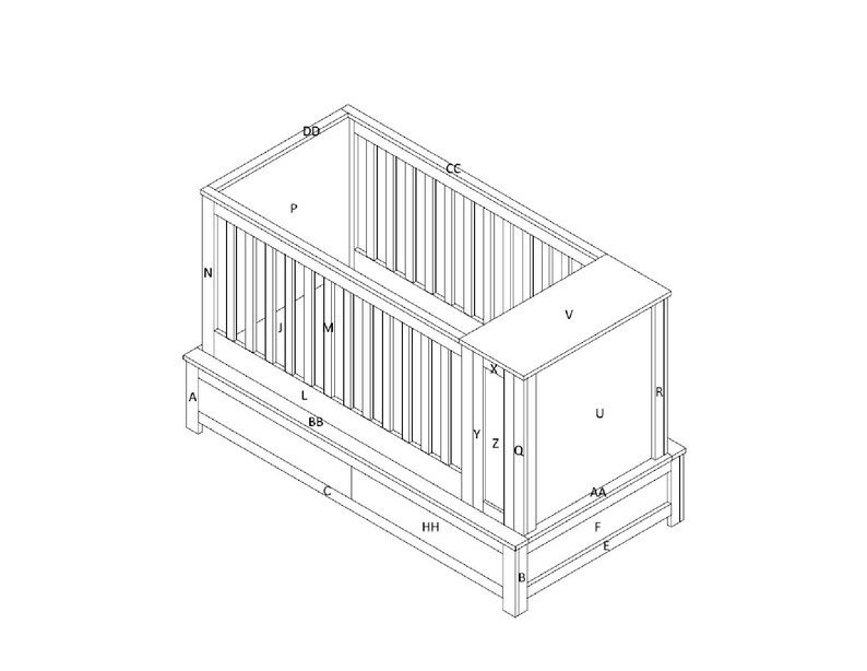 Baby Crib Plans Diy Newborn Bed Sleeper Storage Nursery Etsy