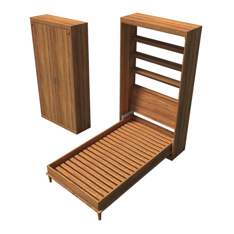 Murphy Bed Plans Single Size Diy Hideaway Vertical Wall Building Project