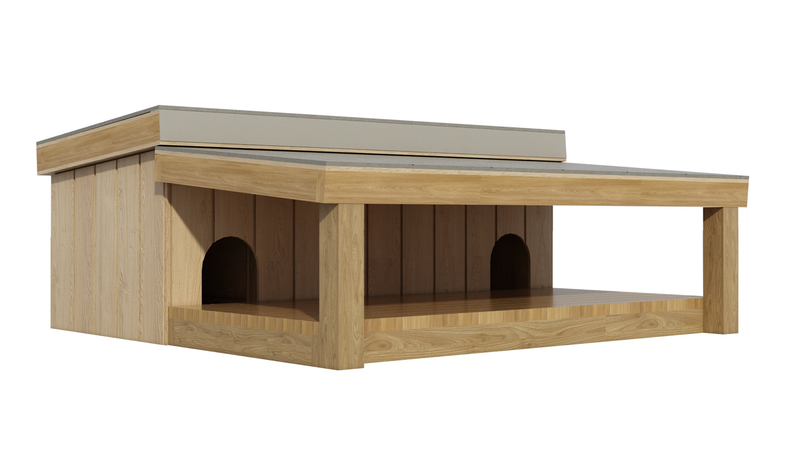 multi-dog-house-with-covered-porch-plans-diy-pet-puppy-shelter-etsy
