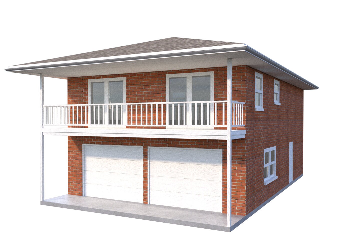 Two Car Garage Apartment Plans DIY 2 Bedroom Coach 