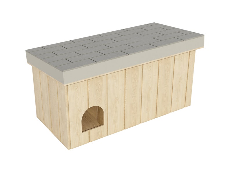 Wooden Dog House Plans Diy Medium Size Pet Shelter Outdoor Doghouse Kennel Home