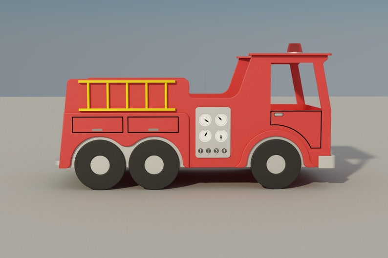 Fire Truck Kids Bed Plans Diy Child Single Bed Bedroom Furniture Woodworking