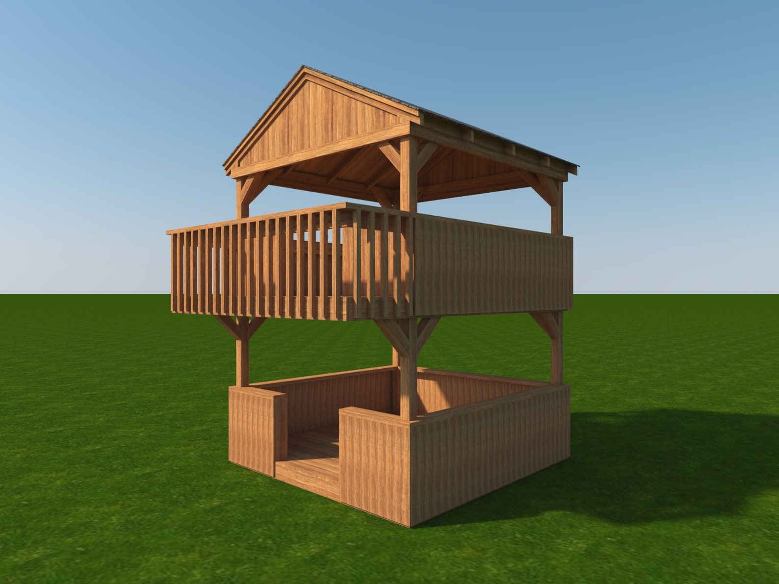 Playhouse Fort Plans DIY 2 Story Backyard Playground Kids Toys Etsy