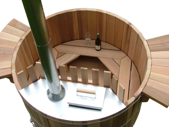 Cedar Wood Hot Tub Plans DIY Outdoor Spa Bath Relax Etsy