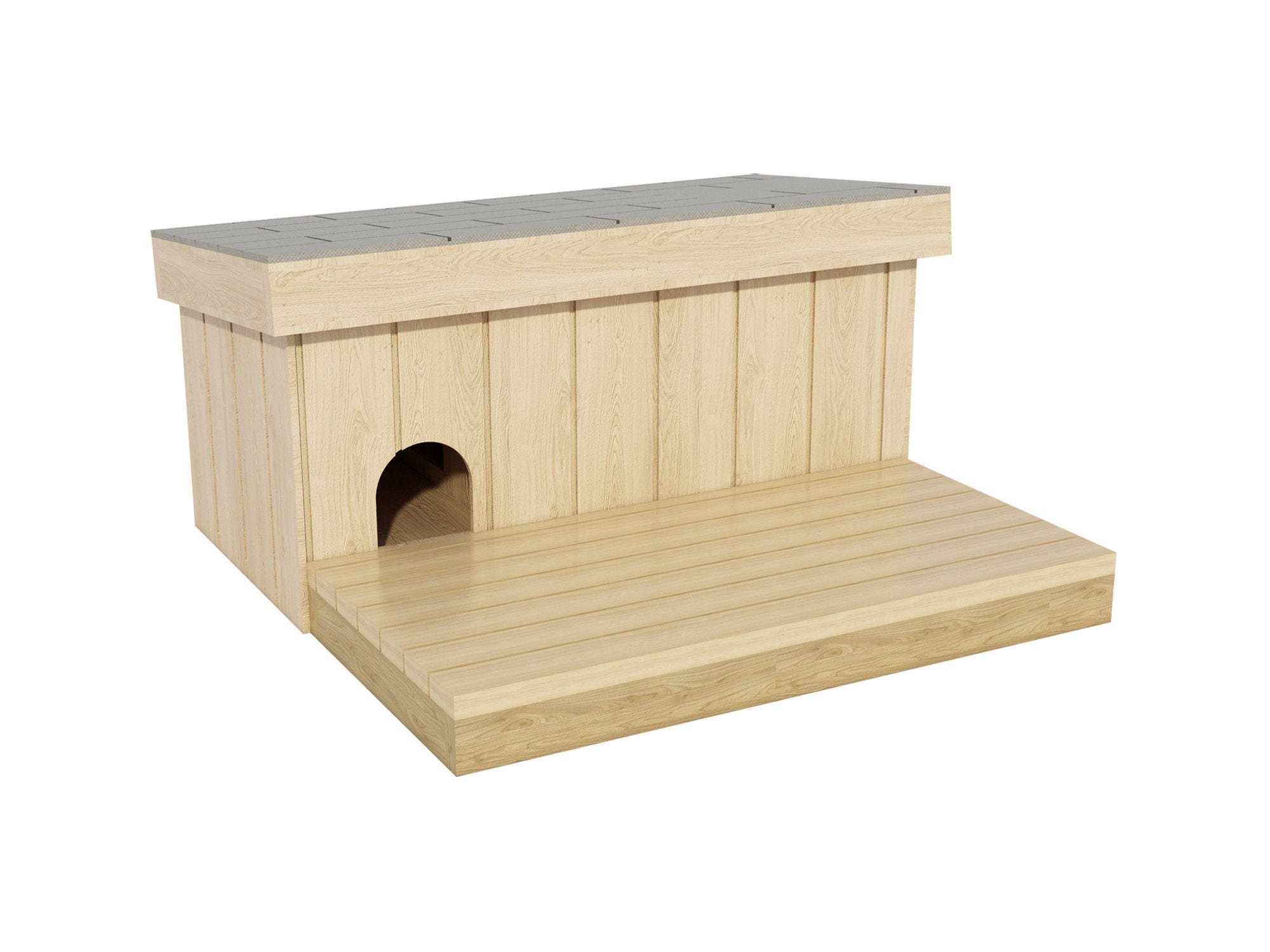 Small Outdoor Dog House With Patio Plans DIY Doghouse Puppy Etsy