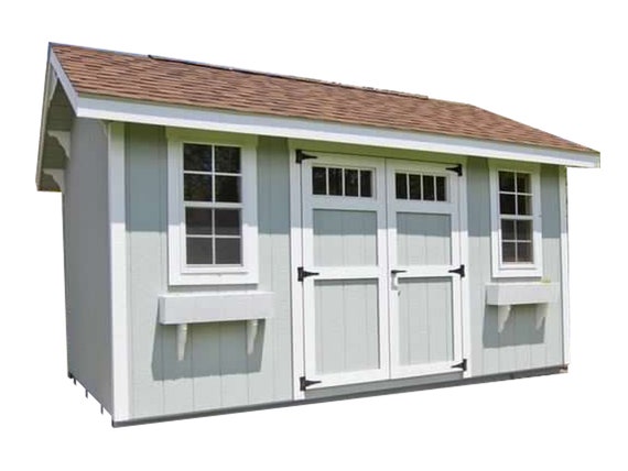 Saltbox Roof Storage Shed Plans DIY Backyard Garden Shed 