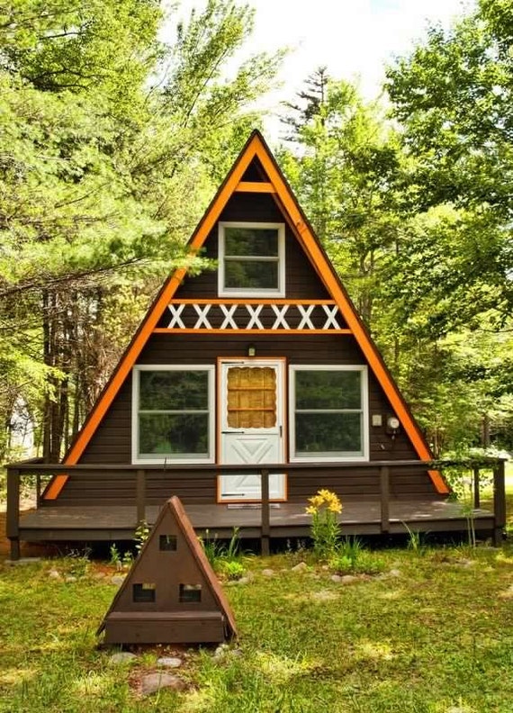 A Frame Cabin Plans 24 X 21 Two Story A Frame Cabin Etsy