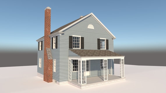 2 Story Farmhouse Plans Diy 4 Bedroom Farm Home 1680 Sq Ft Build Your Own