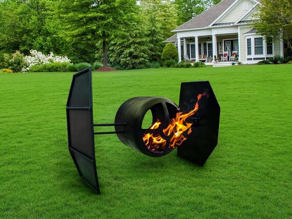 Fire Pit Plans Diy Star Wars Fighter Outdoor Garden Backyard Etsy