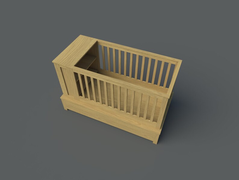 Baby Crib Plans Diy Newborn Bed Sleeper Storage Nursery Etsy