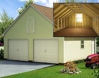 Build a 24' X 24' Garage With Loft (DIY Plans) Fun To Build! Save MONEY!
