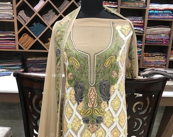 Kashmiri Aari Embroidered Suit, Women Indian Ethnic Wear, Party Wear, Designer Suits, Kashmir Suits, Indian Wedding Suits,  Salwar Kameez