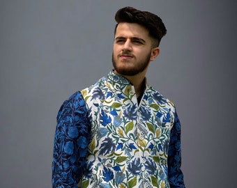 Nehru Jacket With Kashmiri Maple Leaf 