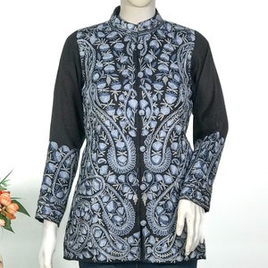 Kashmiri Jamawar Jacket with Intricate Embroidery, Spring Jacket, Kashmiri Clothing, Embroidery Jacket, Indian Traditional Jacket, Ethnic