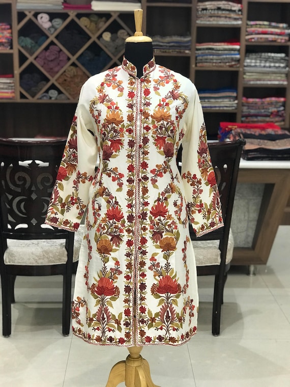 Buy Kashmiri Jacket Embroidered Coat Kashmiri Coat Long Jacket
