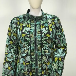 Kashmiri Jacket, Embroidered Coat, Silk Jacket, Long Jacket, Bohemian Jacket, Indian Jacket, Floral Jacket, Ethnic Clothing, Traditional