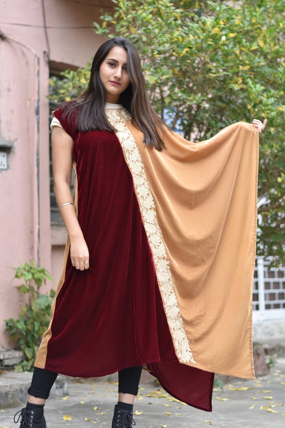 Tilla Embroidered Kashmiri Velvet Kaftan Dress, Velvet Dresses, Women  Dress, Women Kaftans, Boho Shirt, Rich Hippie Dresses, Boho Tunics - Etsy  Hong Kong