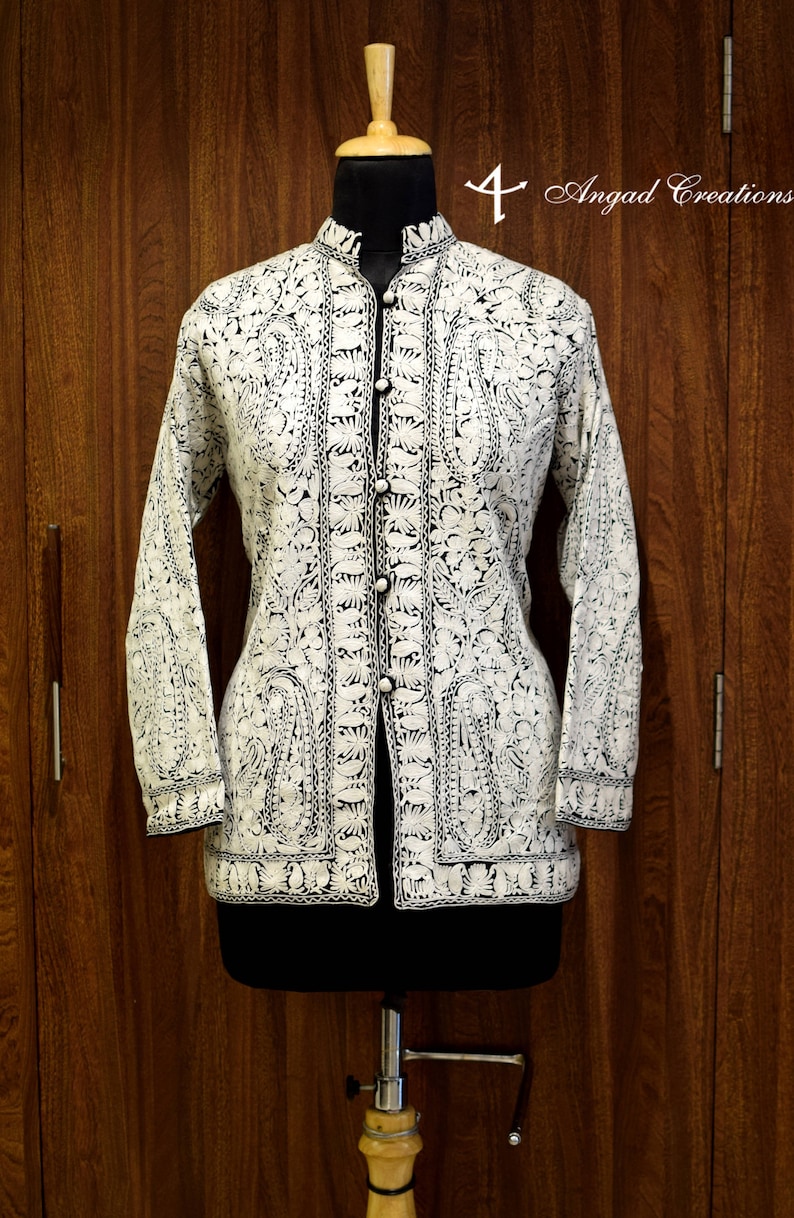 Bohemian Women Jackets Kashmiri Jackets Black Jacket Boho Coats Kashmiri Jamawar Embroidered Jacket Rich Hippie Jackets Short Jacket