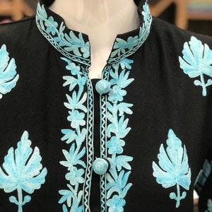 Woollen Coat, Long Coats, Embroidered Coat for Woman, Kashmiri Embroidery Jackets, Kashmir Coat, Women Coat, Boho Embroidered Coats, Jacket