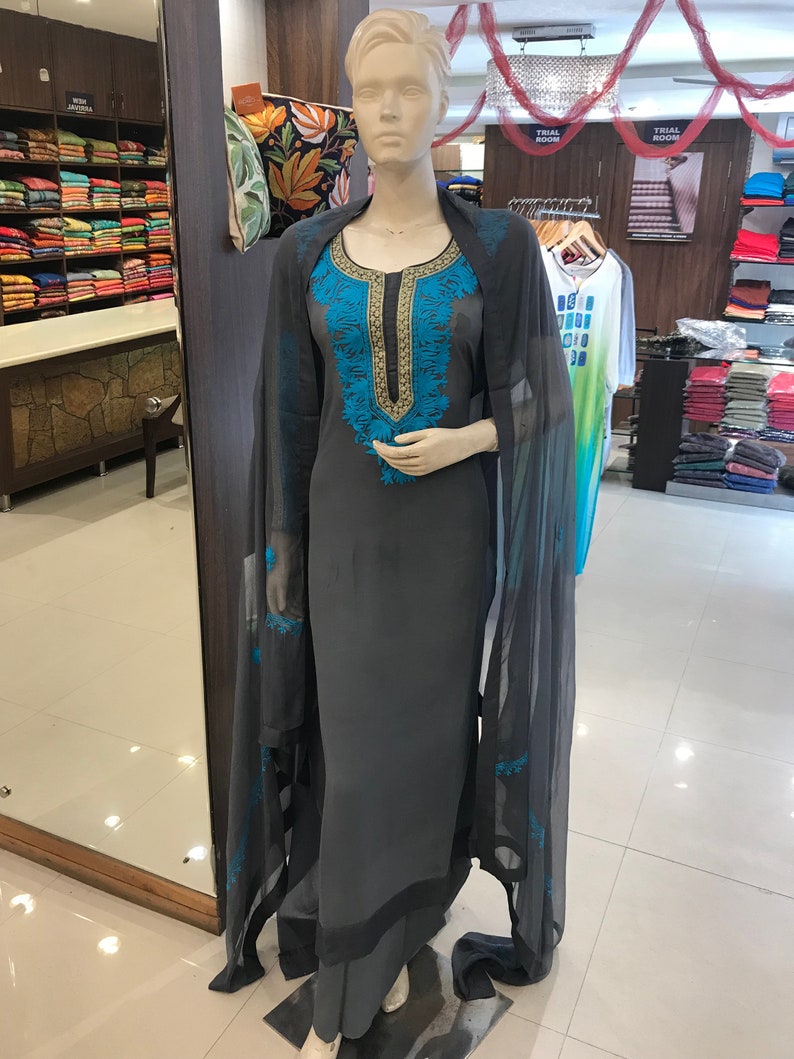 Zari & Aari Fusion Embroidery Kashmir Women Suit Designer - Etsy