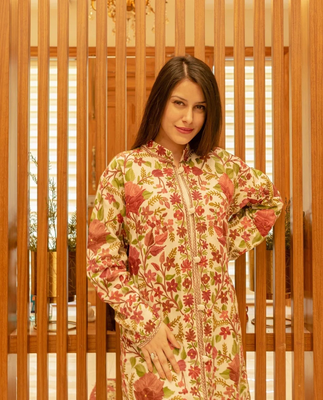 Kashmiri Jacket Kashmiri Coat Floral Jacket Winter Coat Etsy