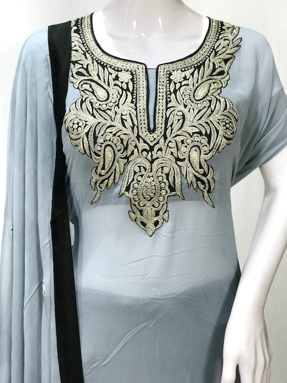 Salwar Suit with Zardozi Aari Embroidery and Kardana on Neckline | Angad  Creations