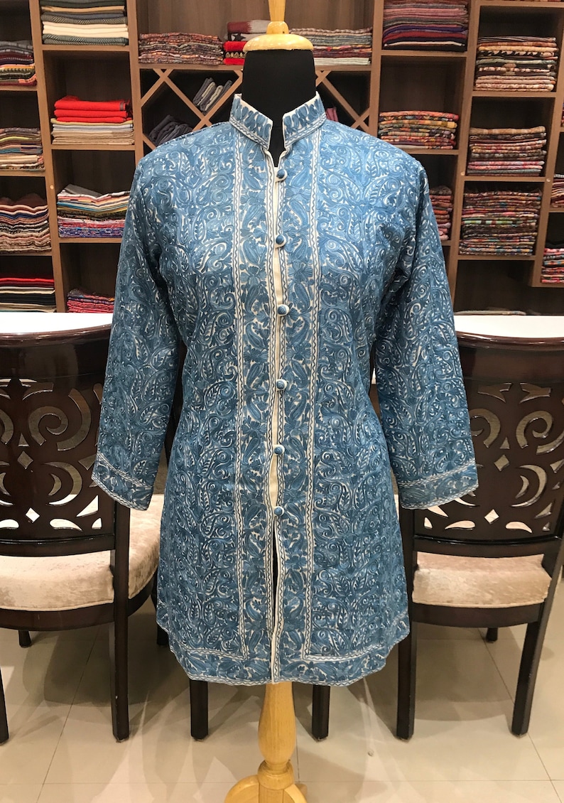 Kashmiri Jamawar Embroidered Coats Long Coat Women Coat Etsy