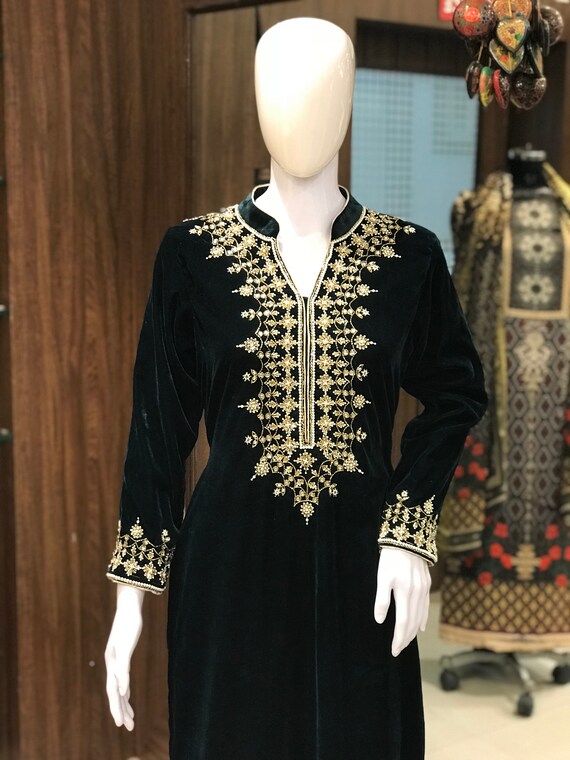 velvet ethnic dress