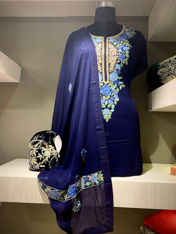 Buy kashmiri dress material/SHALWAR SUIT 109 at Amazon.in