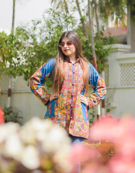 Kashmiri Jacket, Embroidered Coat, Bohemian Jacket, Short Jacket, Kashmiri Coat, Kashmiri Kurta, Wedding Indian Jacket, Short Coat, Spring - Etsy Kashmiri Jacket, Embroidered Coat, Bohemian Jacket, Short Jacket, Kashmiri Coat, Kashmiri Kurta, Wedding Indian Jacket, Short Coat, Spring - Etsy
