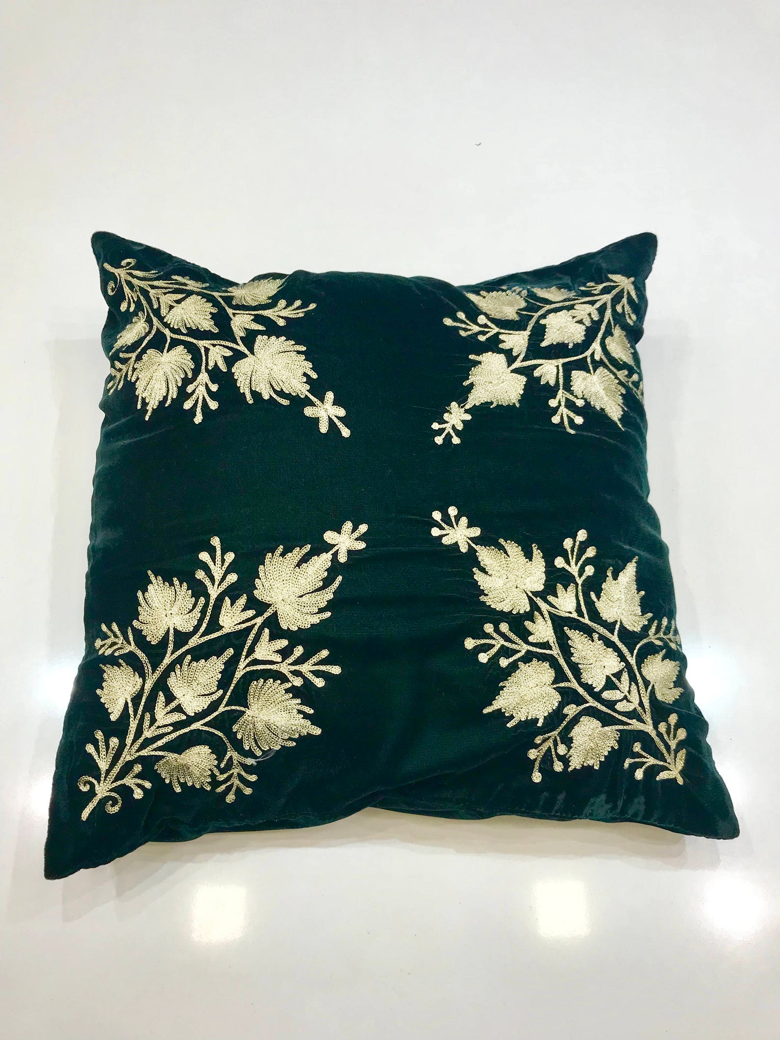 Zari Embroidered Kashmiri Cushion Covers Home Decor Cushion Etsy