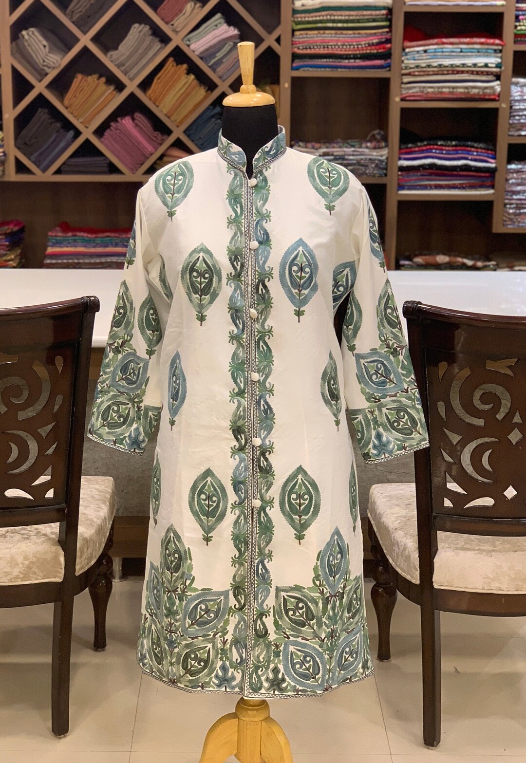 Coat Long Coat Embroidered Coats for Woman Kashmiri Boho Etsy