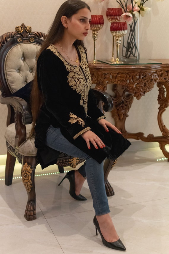 Black golden rich combination beautiful designer salwar suit - New India  Fashion