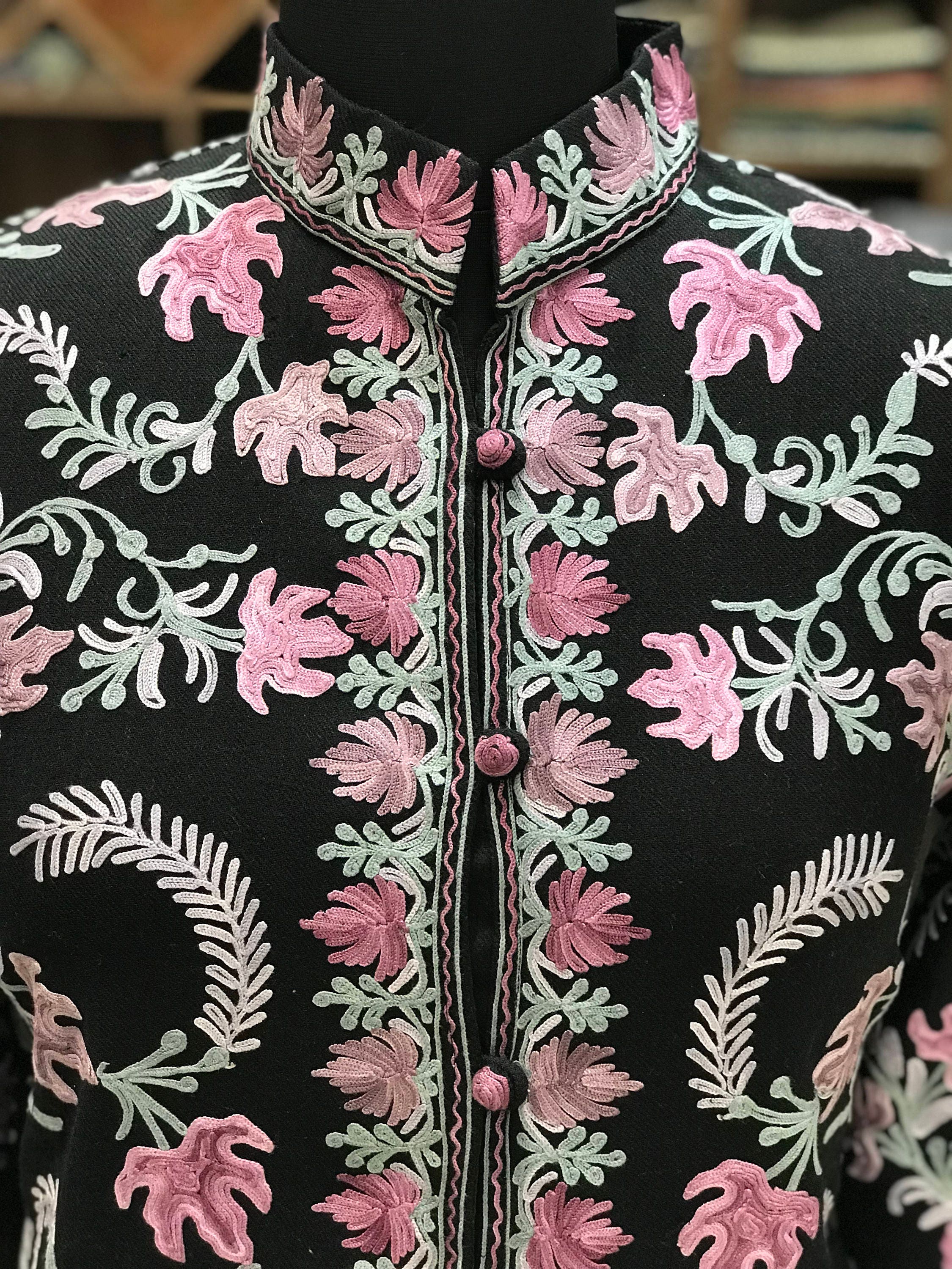 Jacket Short Jacket Embroidered Jackets Kashmiri Jacket - Etsy