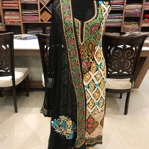 Kashmiri Aari Embroidered Suit, Women Indian Ethnic Wear, Party Wear, Designer Suits, Kashmir Suits, Indian Wedding Suits, Salwar Kameez image 5