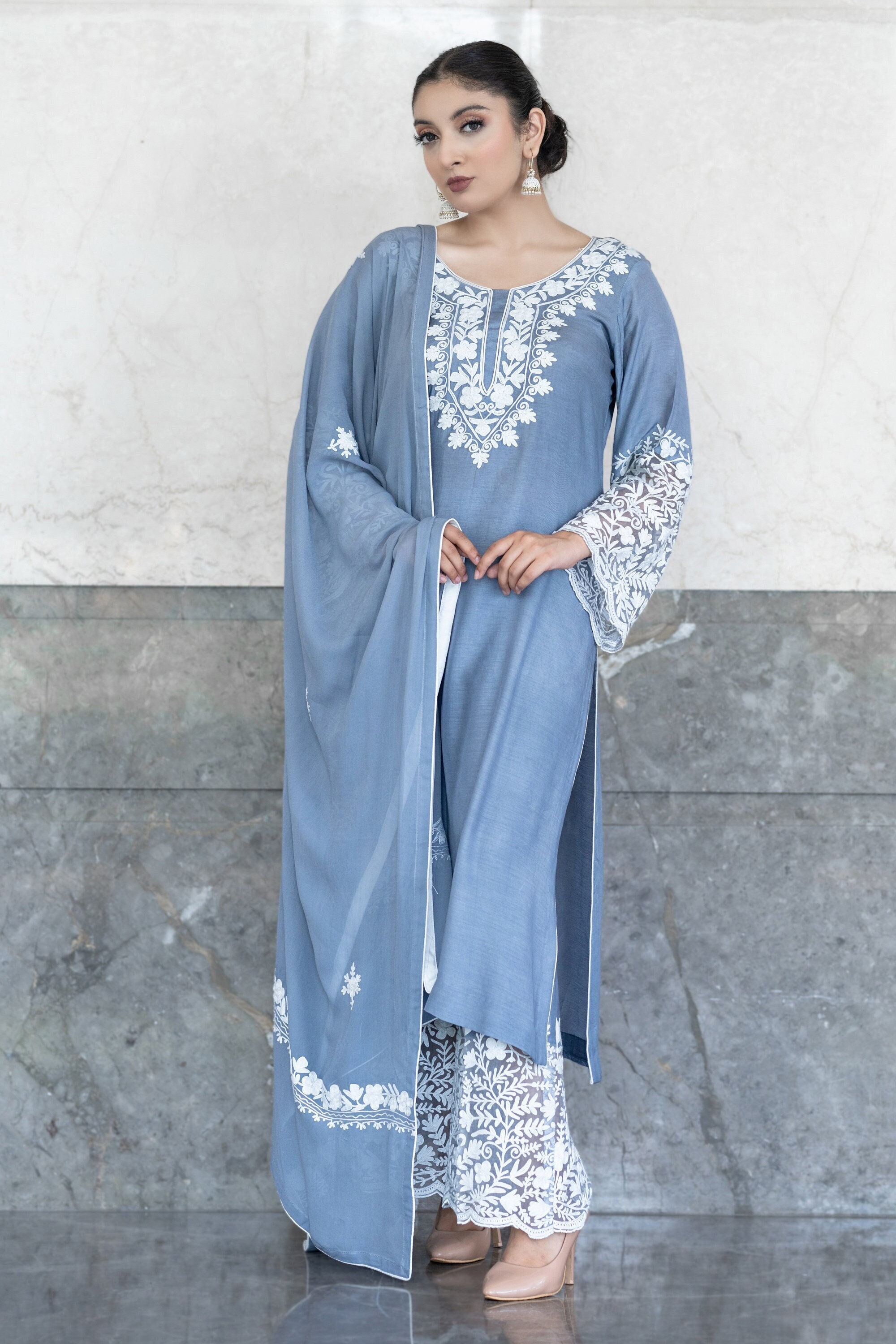 Punjabi Palazzo Suit Etsy