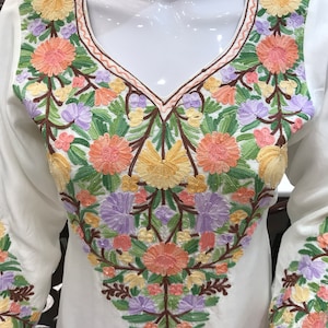 Geborduurd pak uit Kasjmir, Indiase etnische kleding voor dames, Feestkleding, Designerpakken voor meisjes, Pakken uit Kasjmir, Indiase trouwpakken, Salwar Kameez