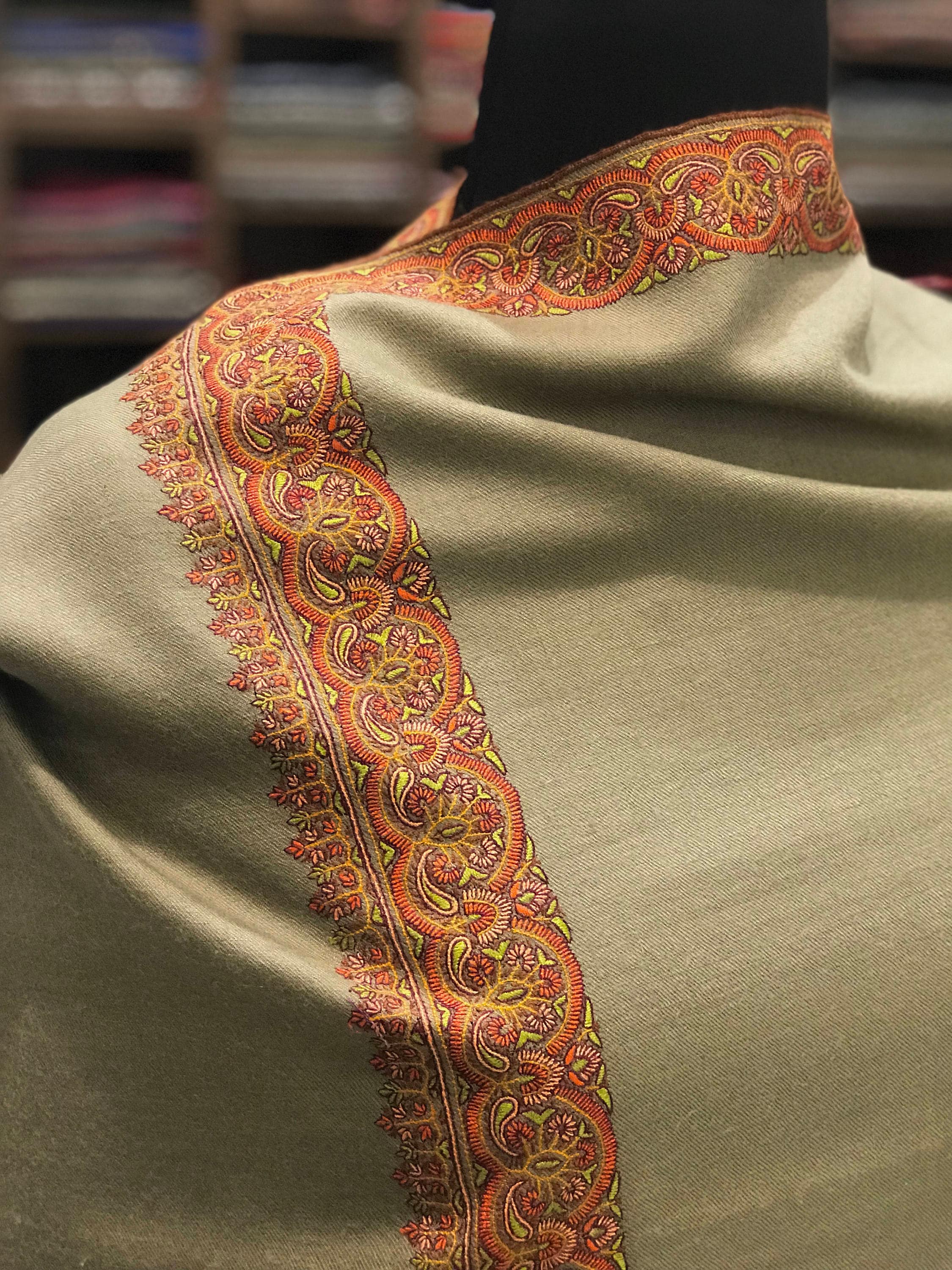 Pure Pashmina Shawl/wrap Hand Embroidery Pure Cashmere | Etsy India