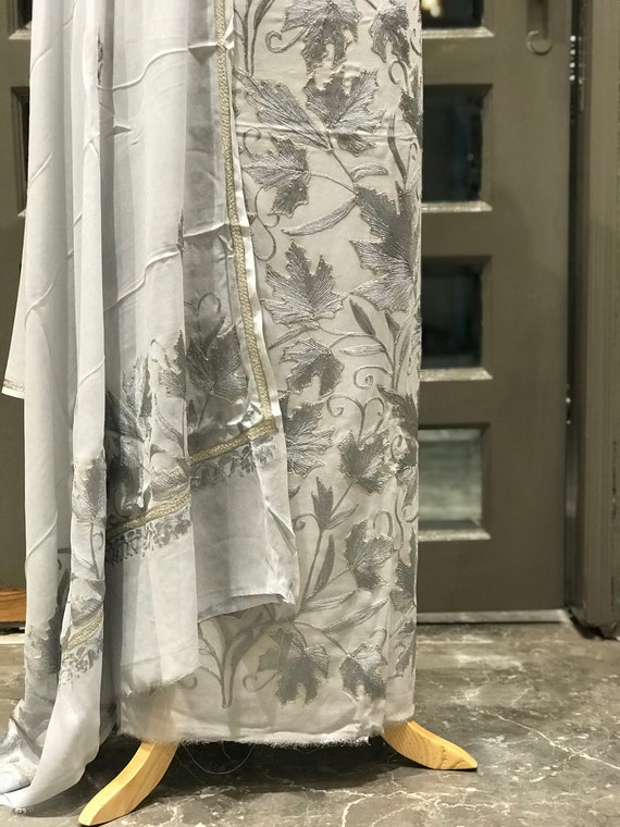 Kashmiri Aari Embroidered Salwar Kameez, Chinar Leaf Design